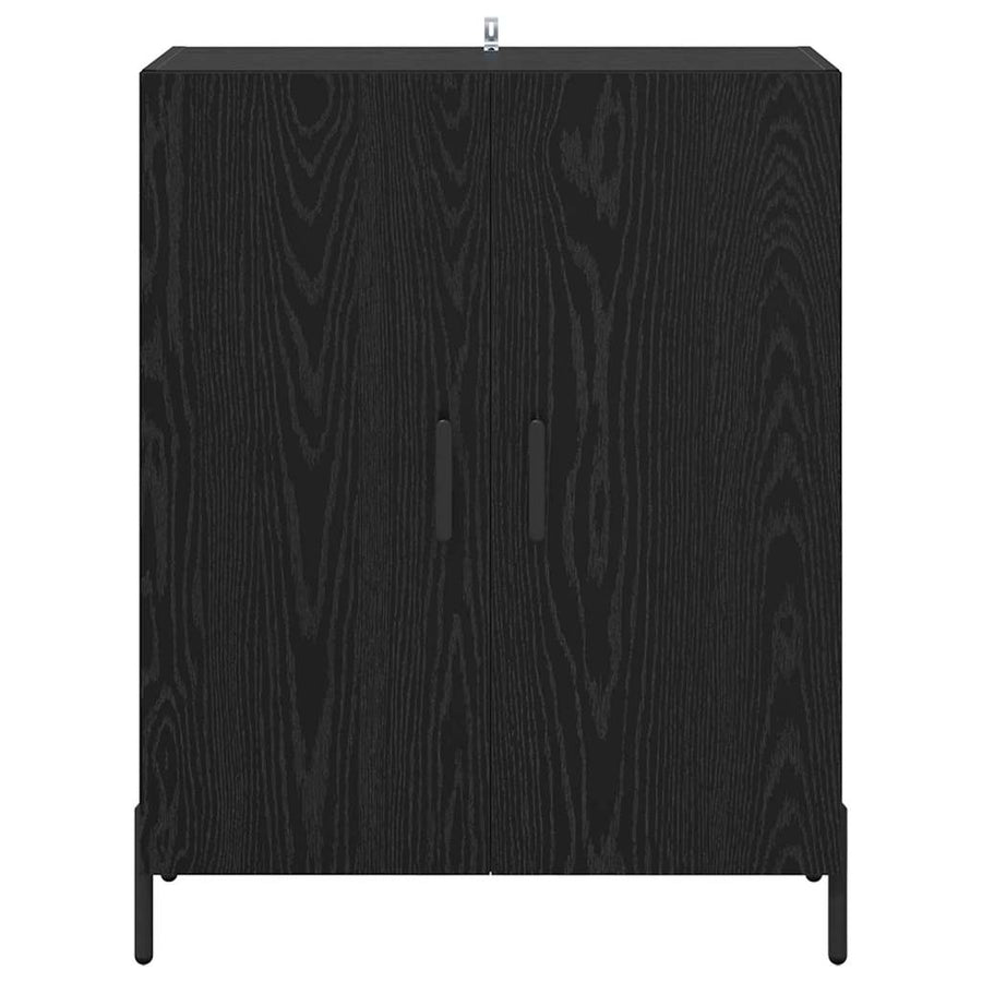 Dressoir Zwart Eiken 69,5 x 34 x 90 cm Bewerkt hout