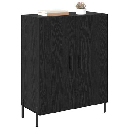 Dressoir Zwart Eiken 69,5 x 34 x 90 cm Bewerkt hout