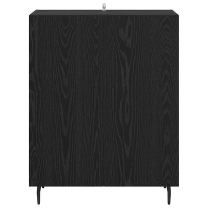 Dressoir Zwart Eiken 69,5 x 34 x 90 cm Bewerkt hout
