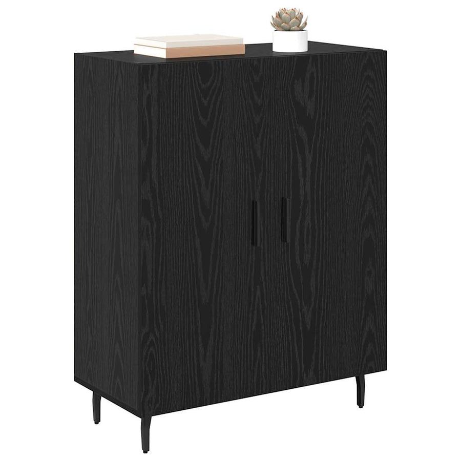 Dressoir Zwart Eiken 69,5 x 34 x 90 cm Bewerkt hout