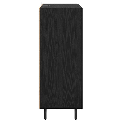Dressoir Zwart Eiken 69,5 x 34 x 90 cm Bewerkt hout