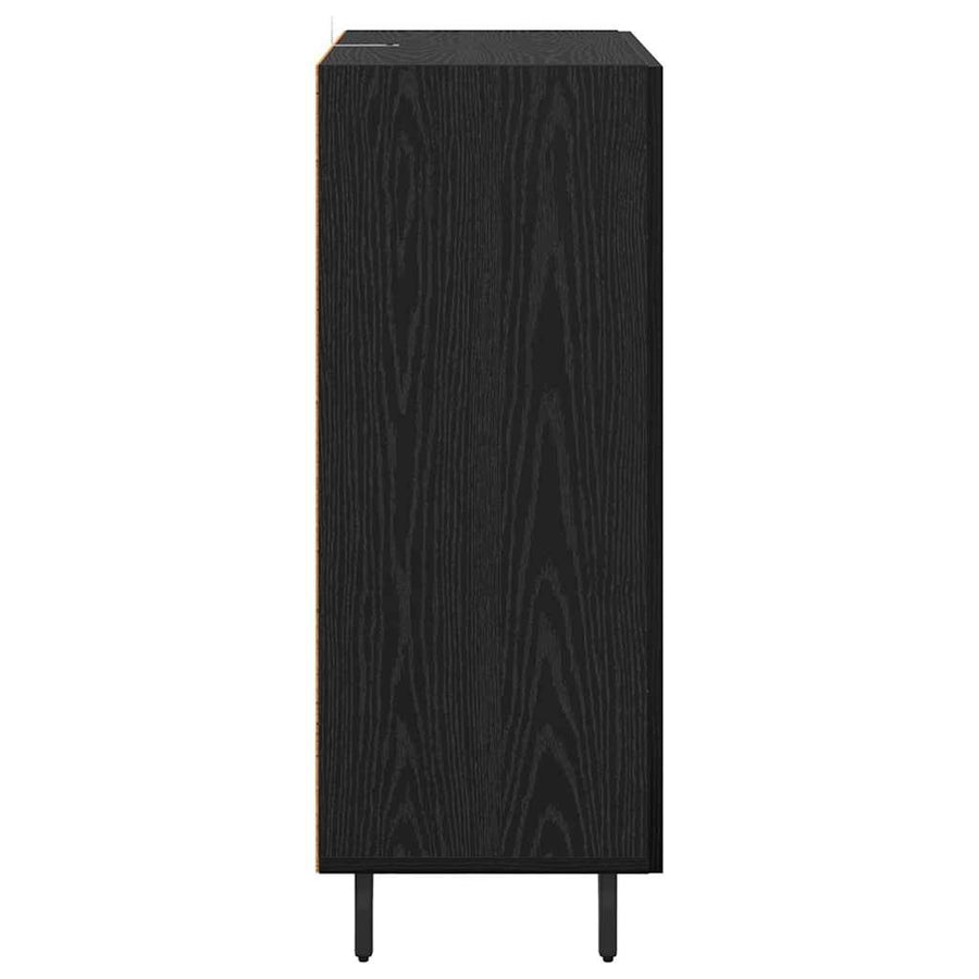 Dressoir Zwart Eiken 69,5 x 34 x 90 cm Bewerkt hout