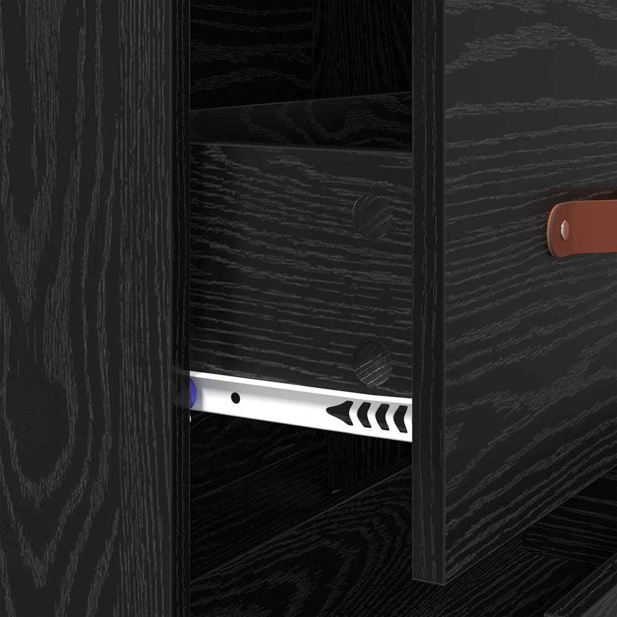 Ladekast Zwarte Eik 69,5 x 34 x 90 cm Geconstrueerd hout