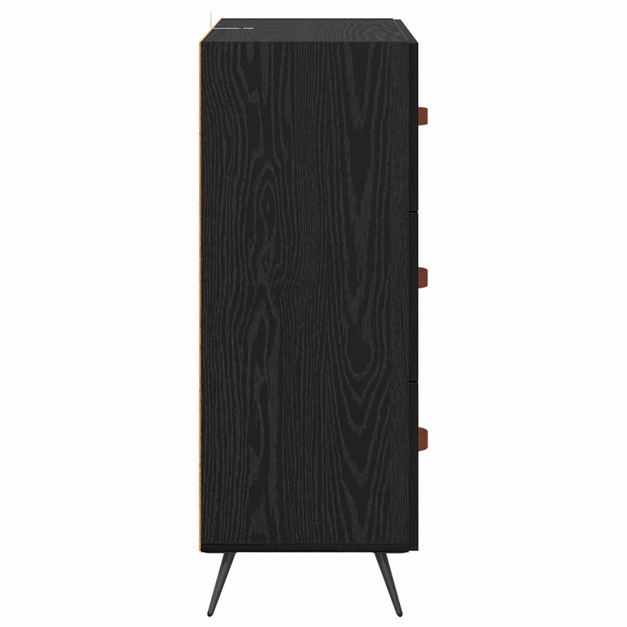 Ladekast Zwarte Eik 69,5 x 34 x 90 cm Geconstrueerd hout