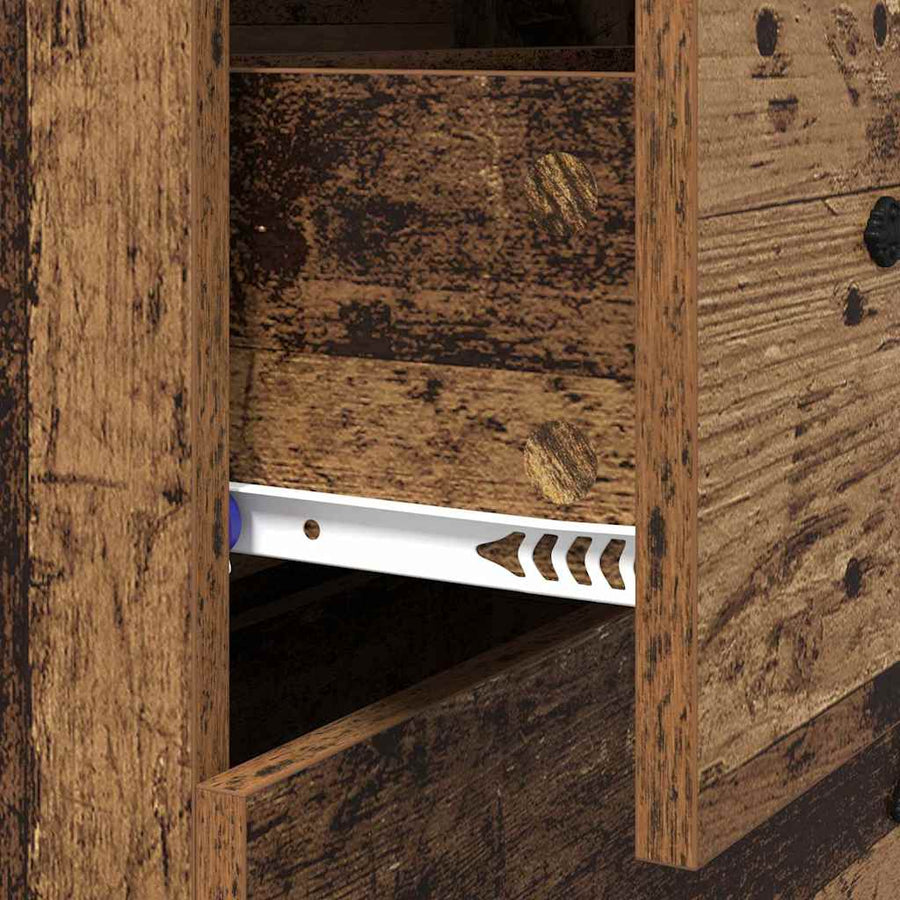 Dressoir Oud Hout 69,5 x 34 x 90 cm Gemonteerd hout en ijzer