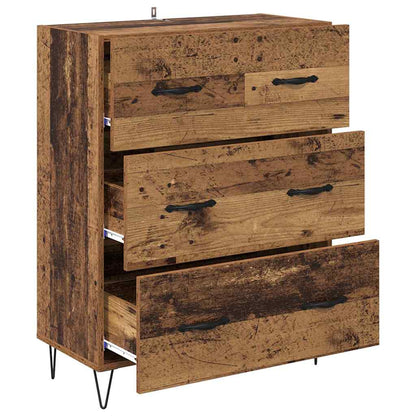 Dressoir Oud Hout 69,5 x 34 x 90 cm Gemonteerd hout en ijzer
