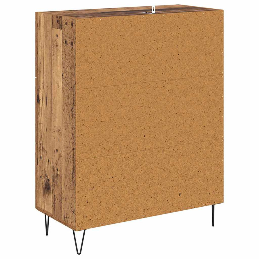 Dressoir Oud Hout 69,5 x 34 x 90 cm Gemonteerd hout en ijzer