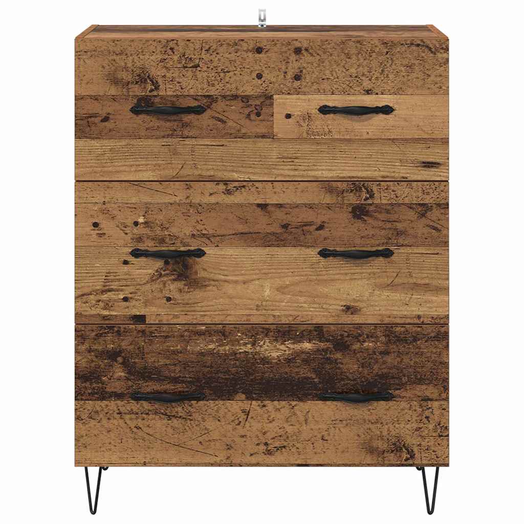 Dressoir Oud Hout 69,5 x 34 x 90 cm Gemonteerd hout en ijzer