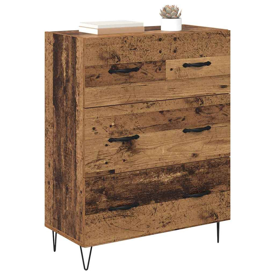 Dressoir Oud Hout 69,5 x 34 x 90 cm Gemonteerd hout en ijzer