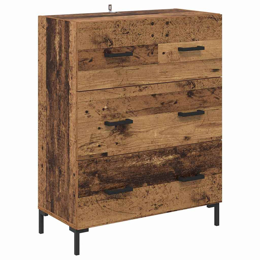 Dressoir Oud Hout 69,5 x 34 x 90 cm Gemonteerd hout en ijzer