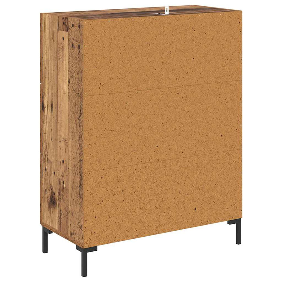 Dressoir Oud Hout 69,5 x 34 x 90 cm Gemonteerd hout en ijzer