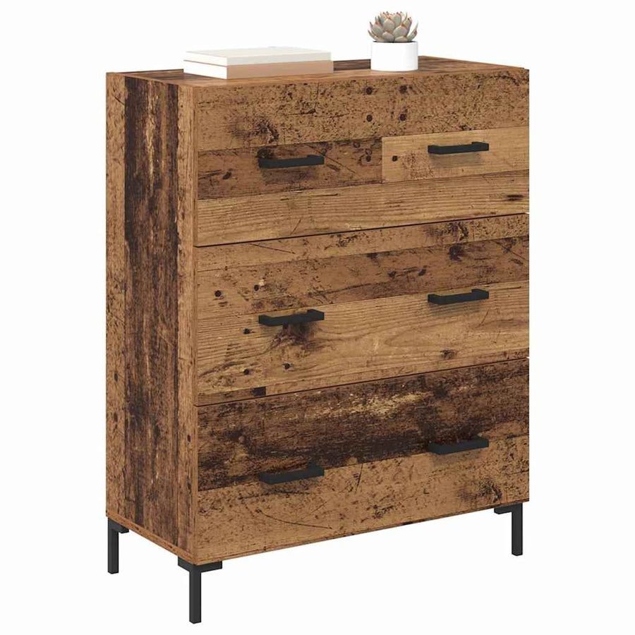 Dressoir Oud Hout 69,5 x 34 x 90 cm Gemonteerd hout en ijzer