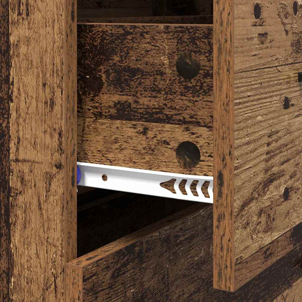 Dressoir Oud Hout 69,5 x 34 x 90 cm Gemonteerd hout en ijzer