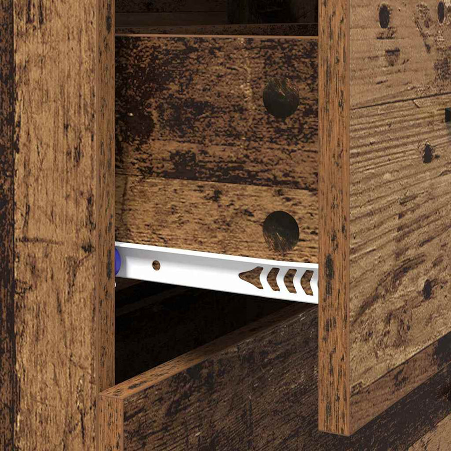 Dressoir Oud Hout 69,5 x 34 x 90 cm Gemonteerd hout en ijzer