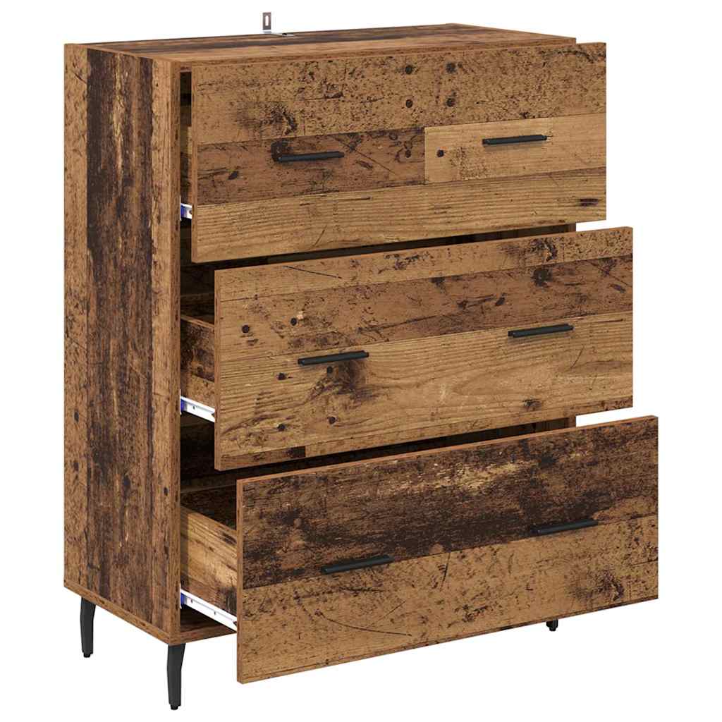 Dressoir Oud Hout 69,5 x 34 x 90 cm Gemonteerd hout en ijzer