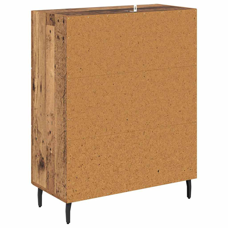 Dressoir Oud Hout 69,5 x 34 x 90 cm Gemonteerd hout en ijzer