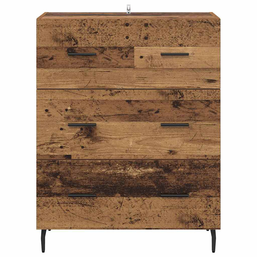 Dressoir Oud Hout 69,5 x 34 x 90 cm Gemonteerd hout en ijzer