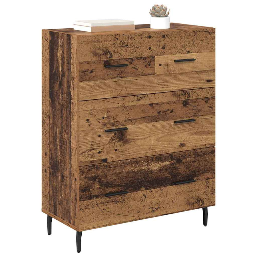 Dressoir Oud Hout 69,5 x 34 x 90 cm Gemonteerd hout en ijzer
