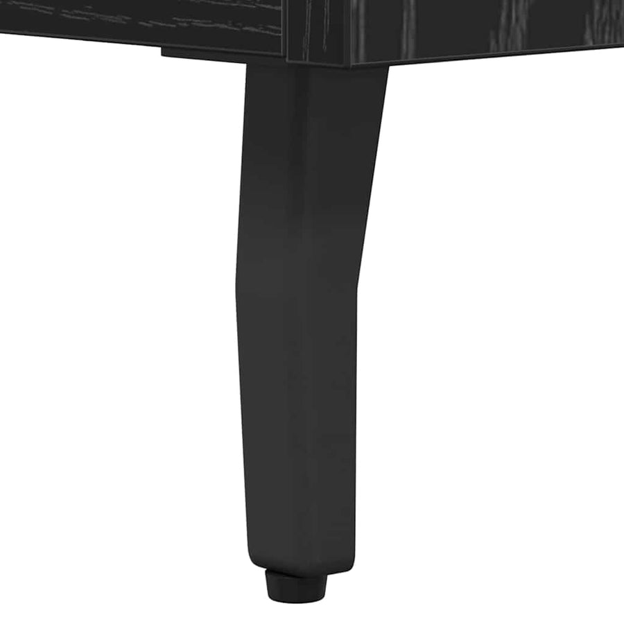 Dressoir Zwart Eiken 69,5 x 34 x 90 cm Gemonteerd hout en ijzer