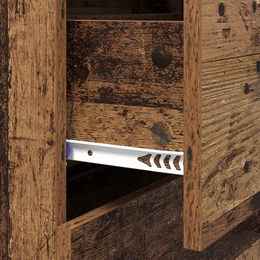 Dressoir Oud Hout 69,5 x 34 x 90 cm Gemonteerd hout en ijzer