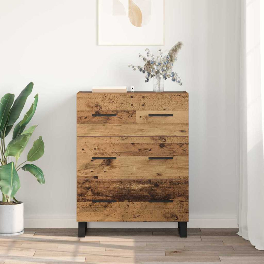 Dressoir Oud Hout 69,5 x 34 x 90 cm Gemonteerd hout en ijzer