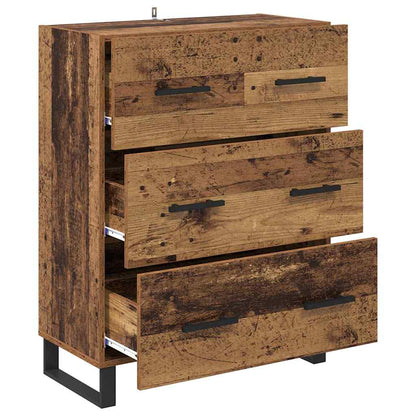 Dressoir Oud Hout 69,5 x 34 x 90 cm Gemonteerd hout en ijzer