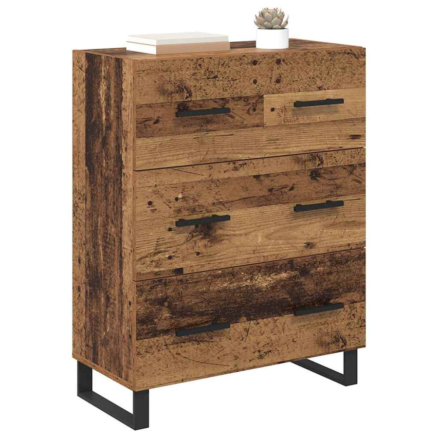 Dressoir Oud Hout 69,5 x 34 x 90 cm Gemonteerd hout en ijzer