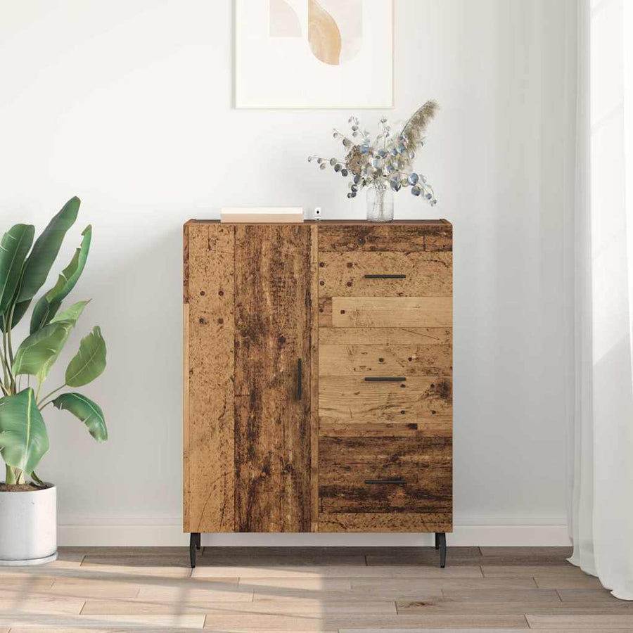 Dressoir Oud Hout 69,5 x 34 x 90 cm Gemonteerd hout en ijzer