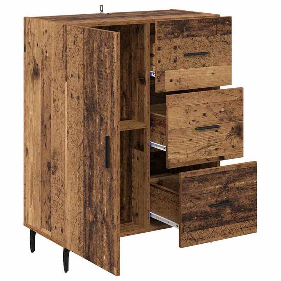 Dressoir Oud Hout 69,5 x 34 x 90 cm Gemonteerd hout en ijzer