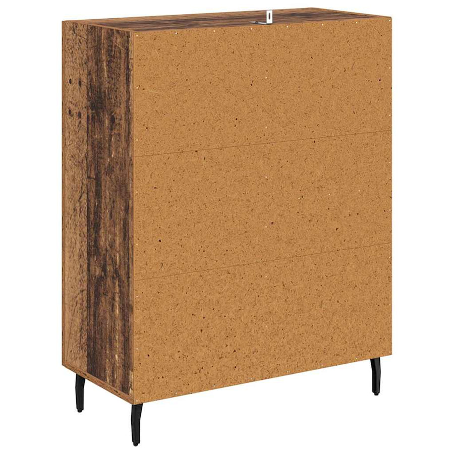 Dressoir Oud Hout 69,5 x 34 x 90 cm Gemonteerd hout en ijzer