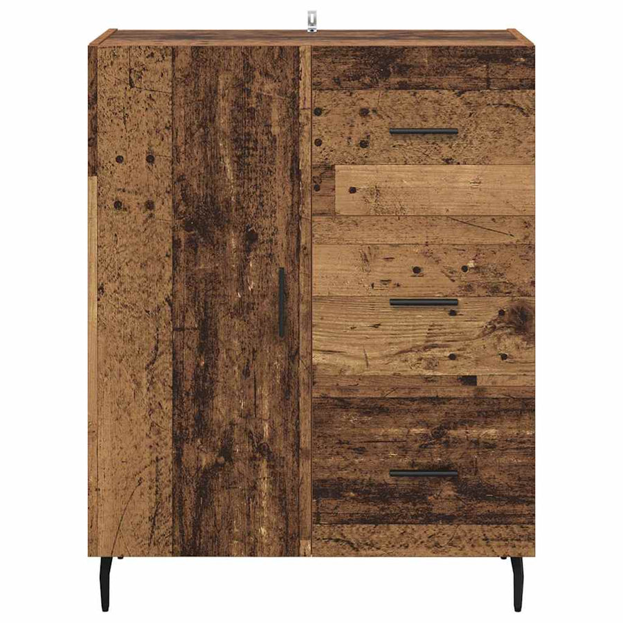 Dressoir Oud Hout 69,5 x 34 x 90 cm Gemonteerd hout en ijzer