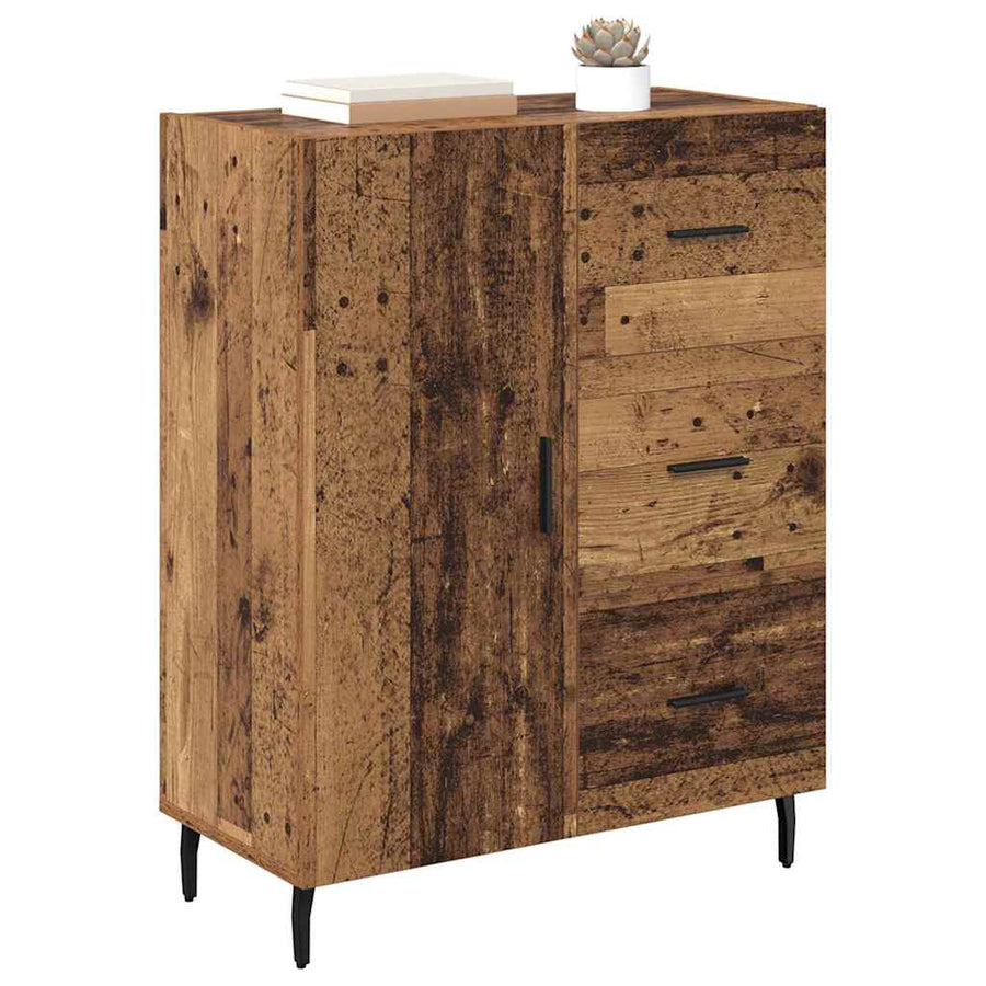 Dressoir Oud Hout 69,5 x 34 x 90 cm Gemonteerd hout en ijzer