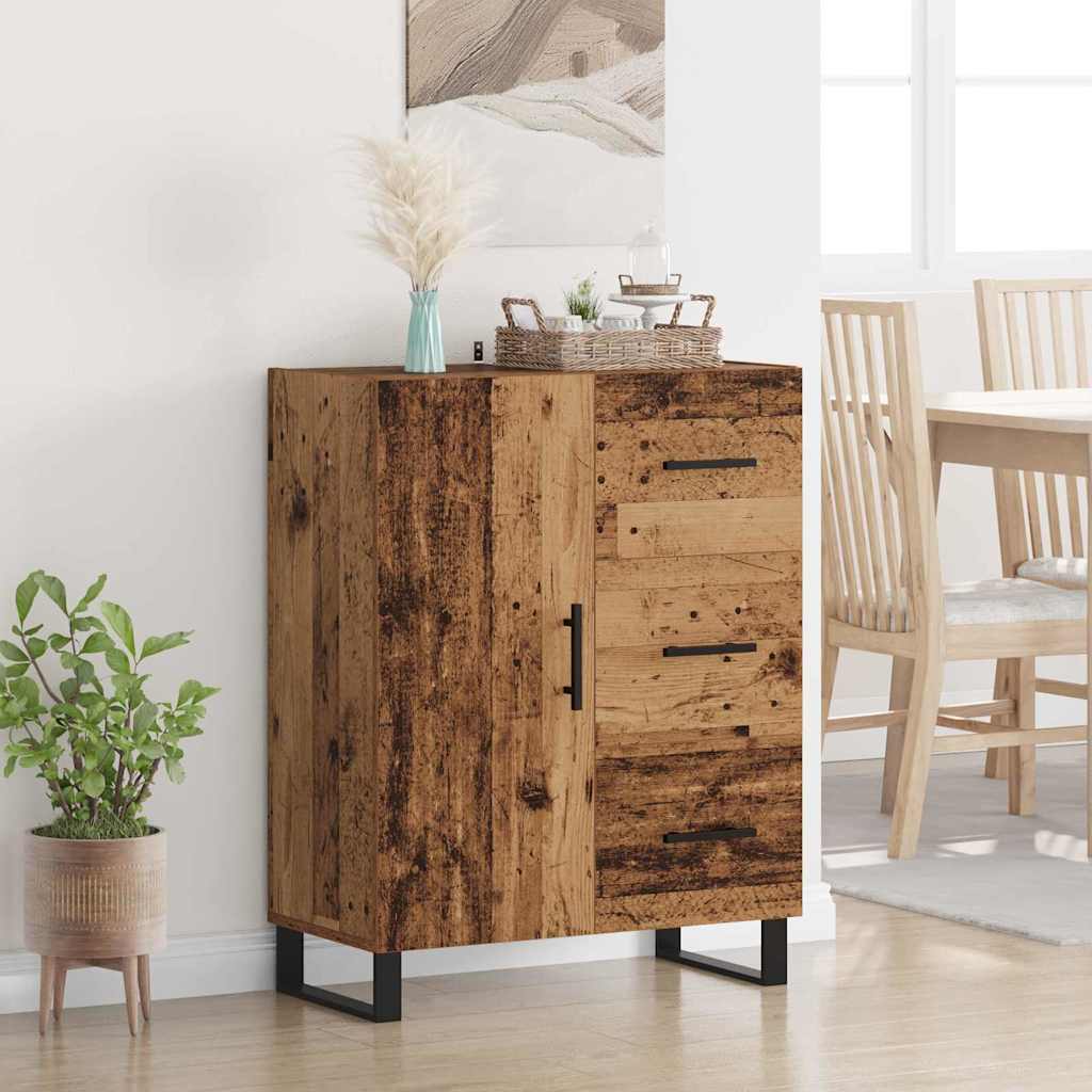 Dressoir Oud Hout 69,5 x 34 x 90 cm Gemonteerd hout en ijzer