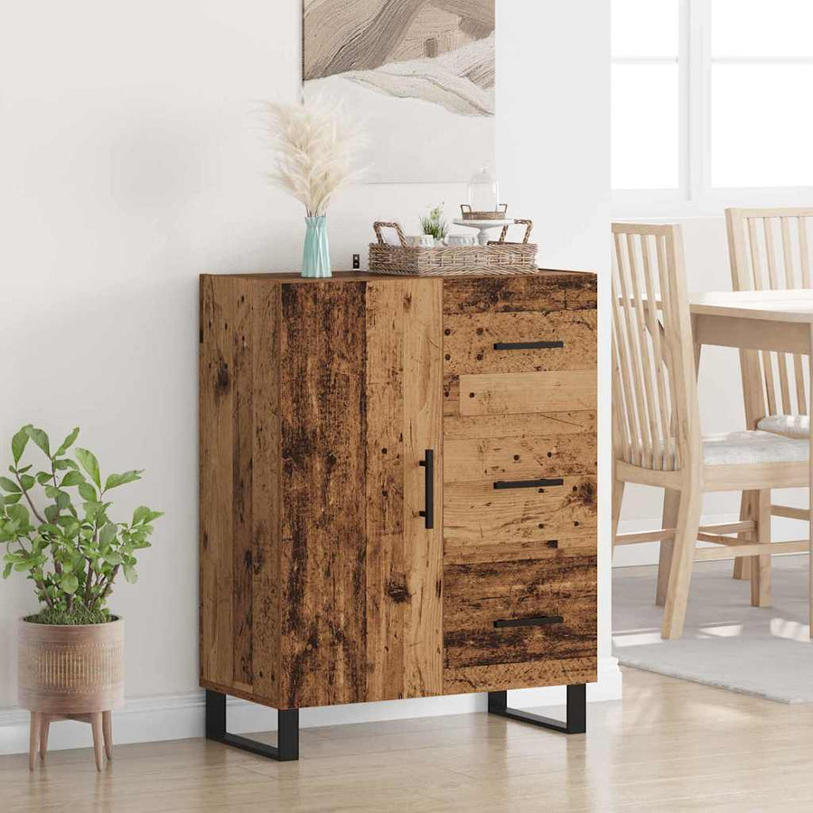 Dressoir Oud Hout 69,5 x 34 x 90 cm Gemonteerd hout en ijzer