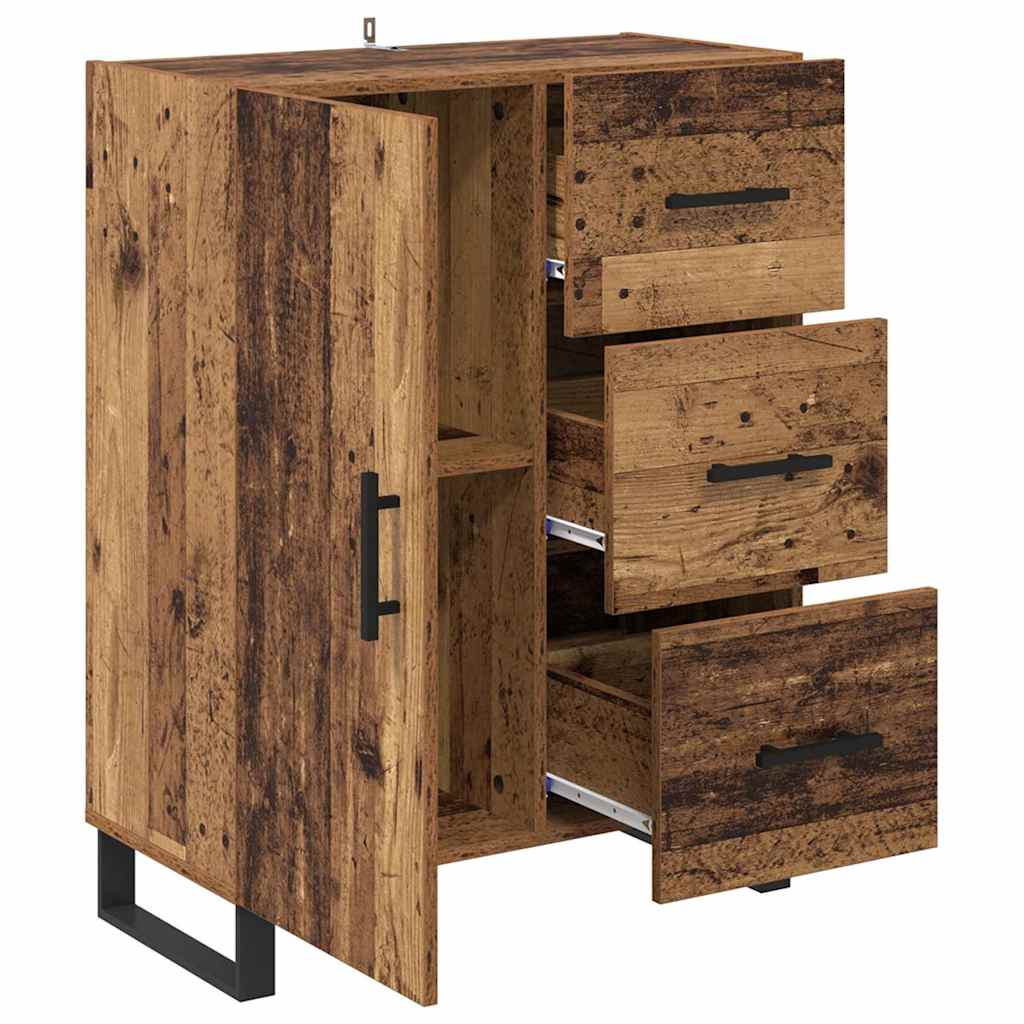 Dressoir Oud Hout 69,5 x 34 x 90 cm Gemonteerd hout en ijzer