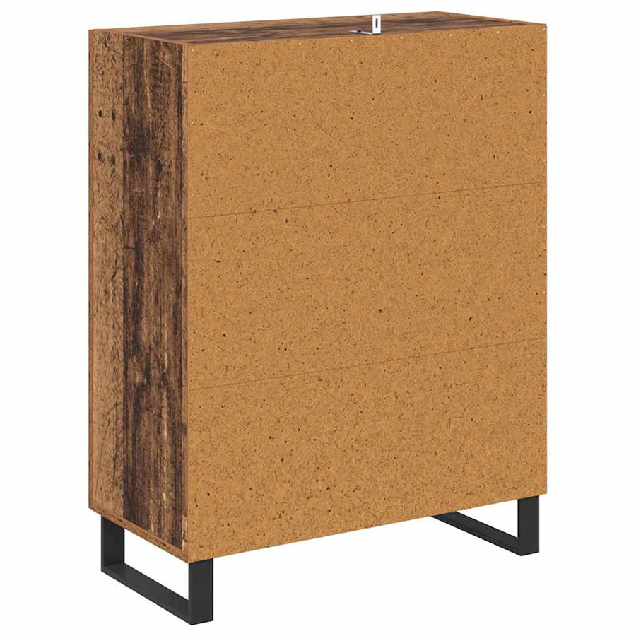 Dressoir Oud Hout 69,5 x 34 x 90 cm Gemonteerd hout en ijzer