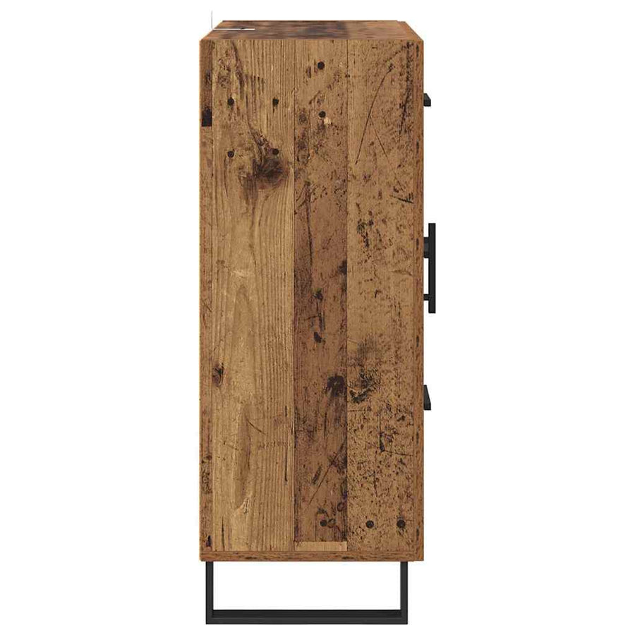 Dressoir Oud Hout 69,5 x 34 x 90 cm Gemonteerd hout en ijzer