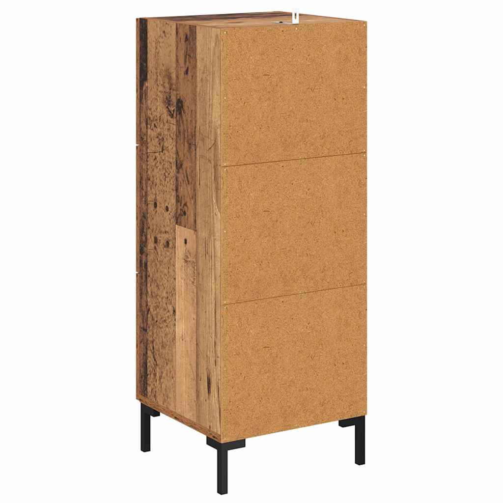 Dressoir met lade Oudhout 34,5 x 34 x 90 cm Bewerkt hout