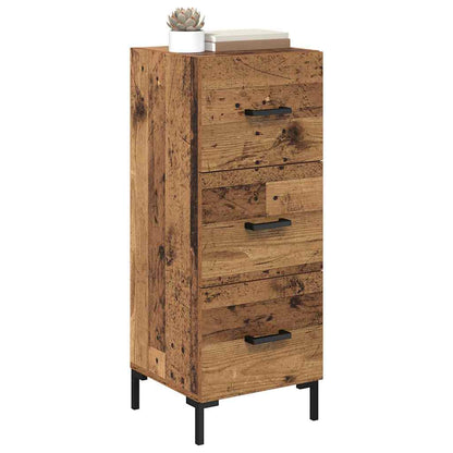 Dressoir met lade Oudhout 34,5 x 34 x 90 cm Bewerkt hout
