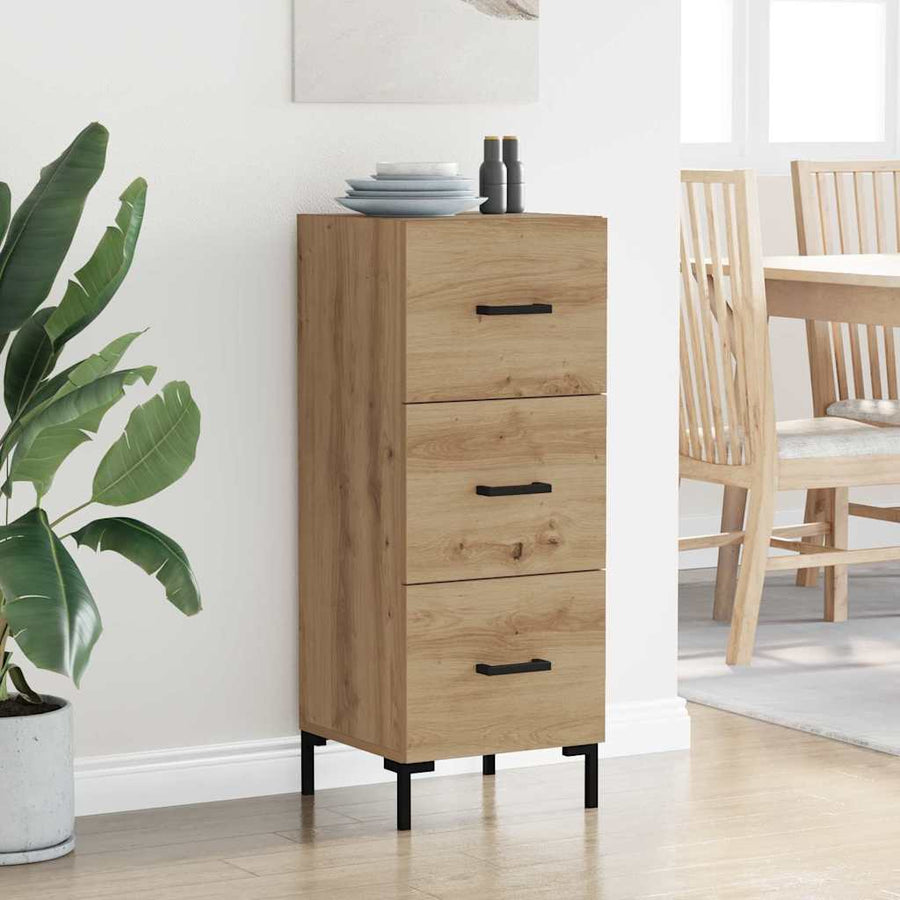 Dressoir met lade Artisan Eiken 34,5 x 34 x 90 cm Bewerkt hout