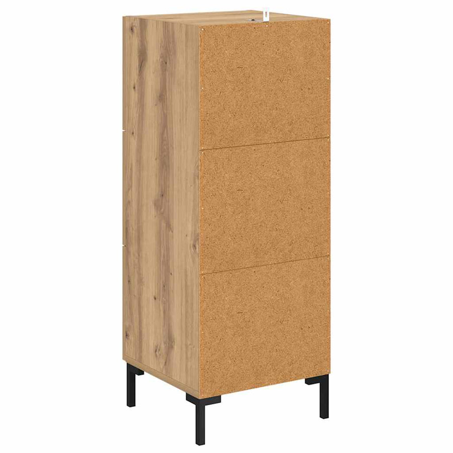 Dressoir met lade Artisan Eiken 34,5 x 34 x 90 cm Bewerkt hout