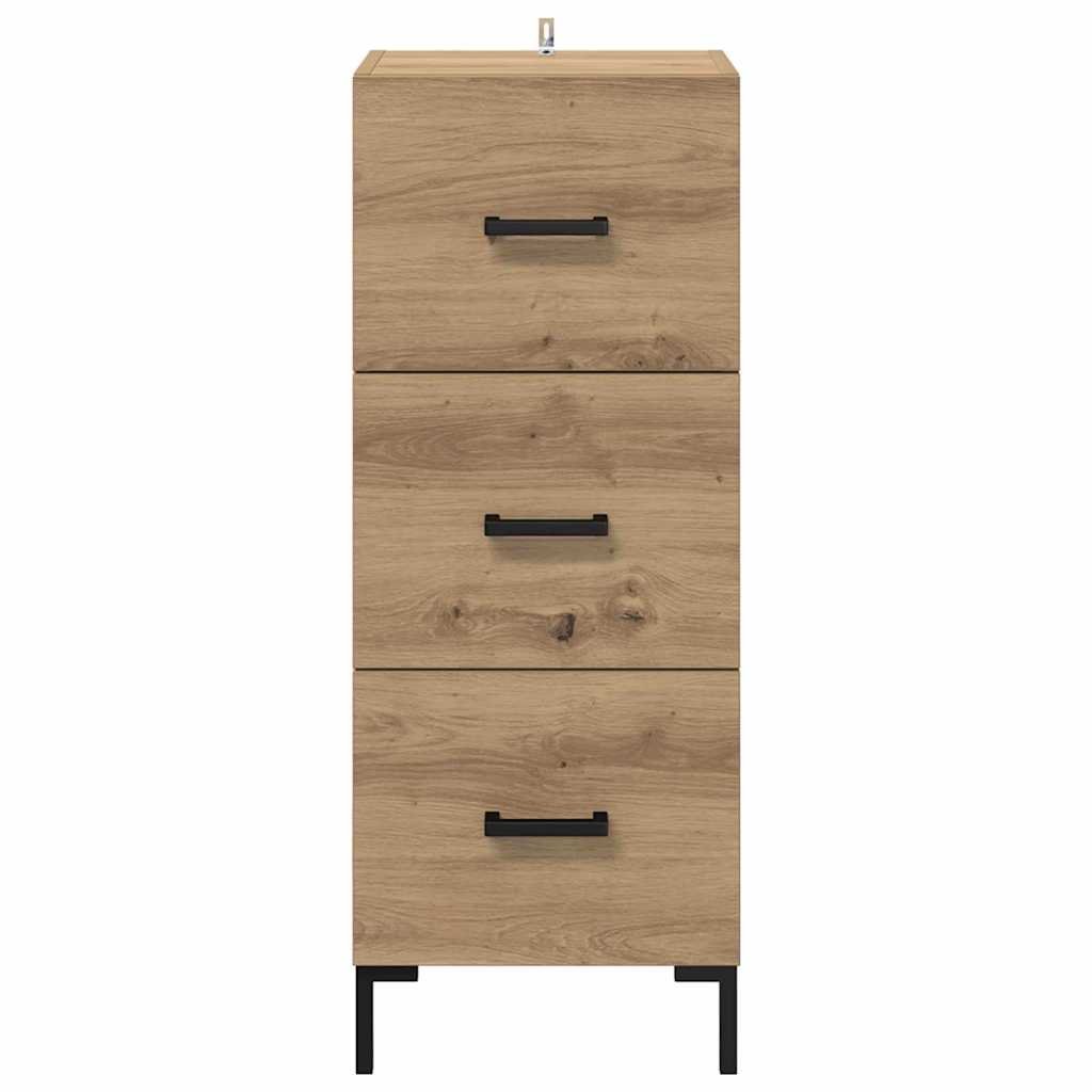 Dressoir met lade Artisan Eiken 34,5 x 34 x 90 cm Bewerkt hout