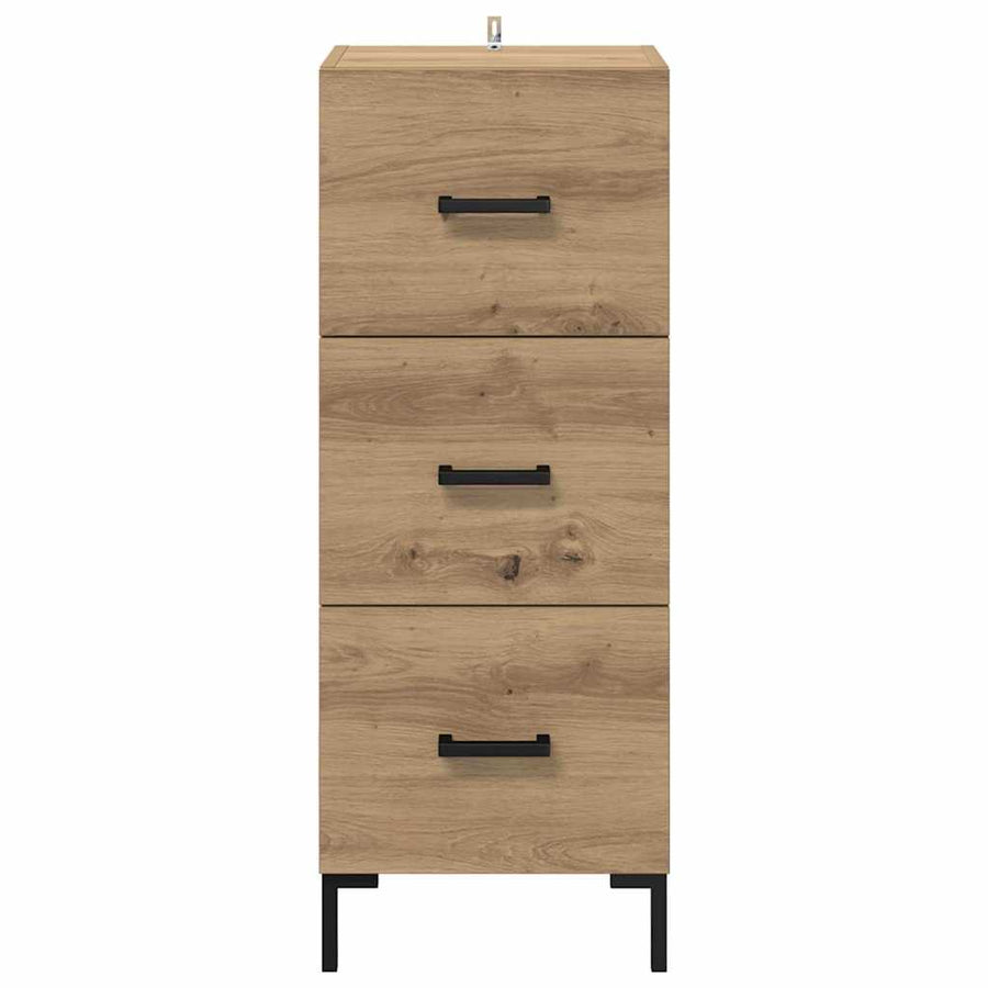 Dressoir met lade Artisan Eiken 34,5 x 34 x 90 cm Bewerkt hout