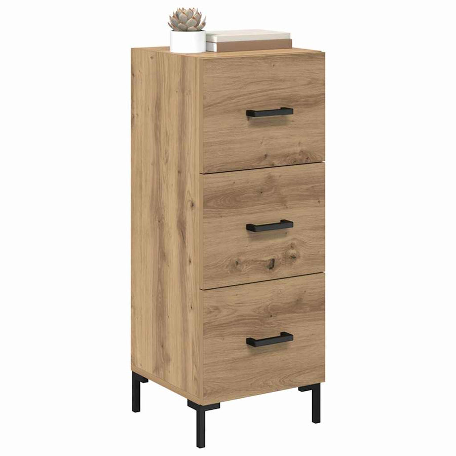 Dressoir met lade Artisan Eiken 34,5 x 34 x 90 cm Bewerkt hout