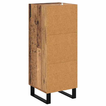 Dressoir Oud Hout 34,5 x 34 x 90 cm Gemonteerd hout en ijzer