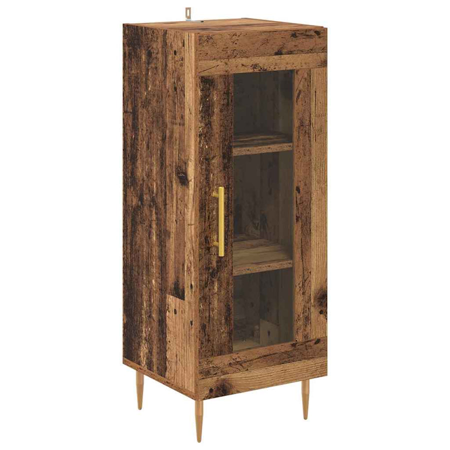 Dressoir Oud hout 34 x 34.5 x 90 cm Bewerkt hout