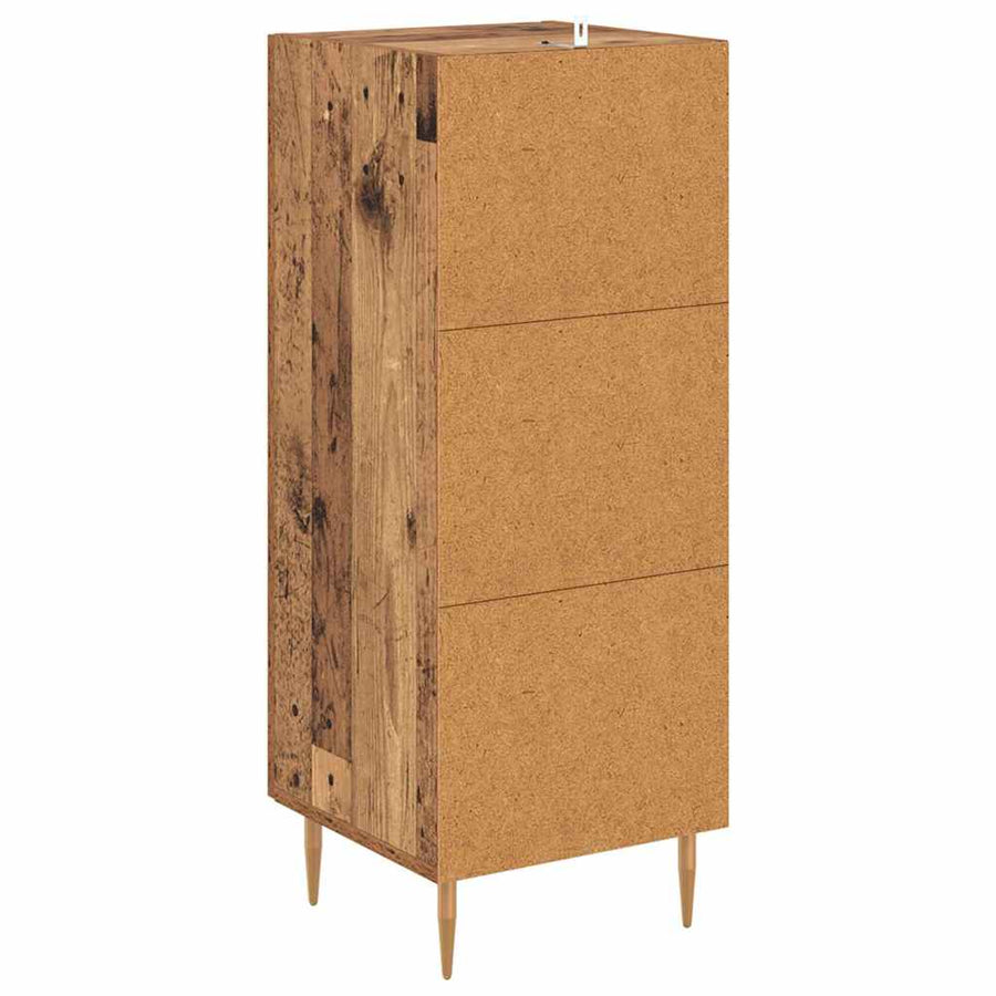 Dressoir Oud hout 34 x 34.5 x 90 cm Bewerkt hout
