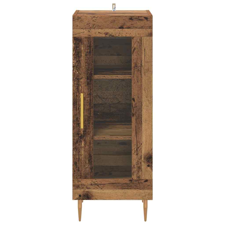 Dressoir Oud hout 34 x 34.5 x 90 cm Bewerkt hout