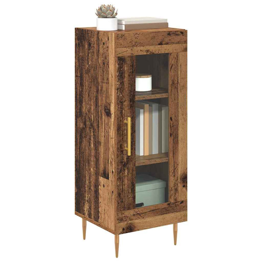 Dressoir Oud hout 34 x 34.5 x 90 cm Bewerkt hout