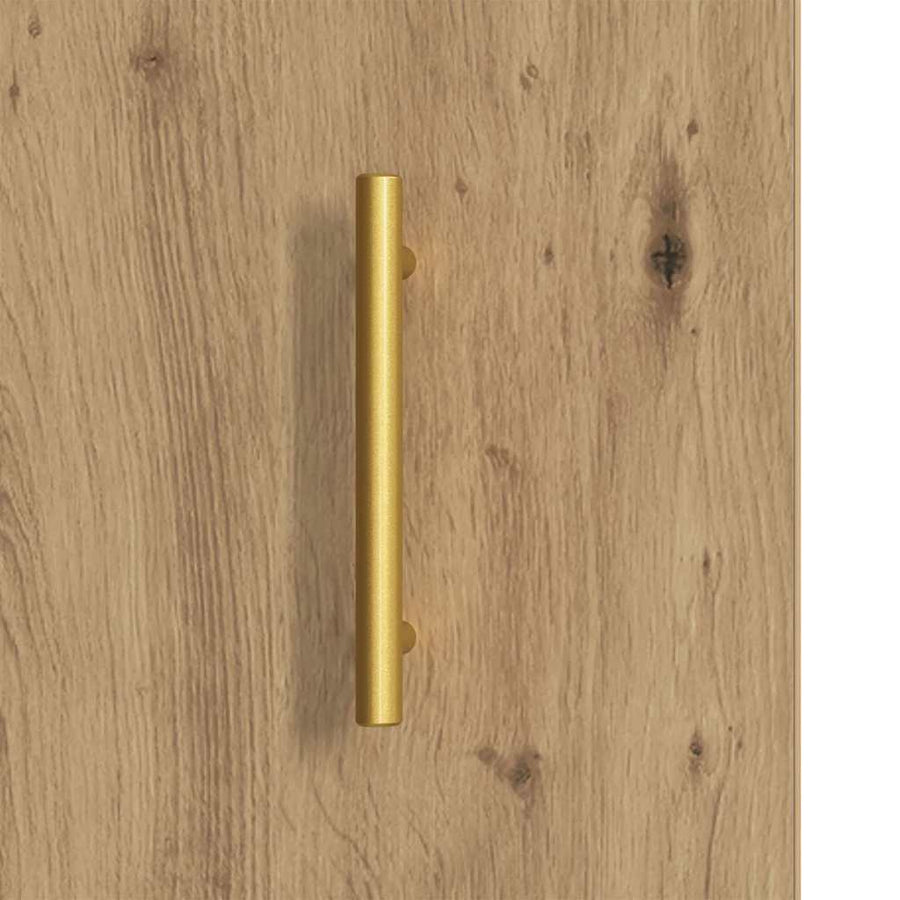 Dressoir artisanaal eikenkleurig 34 x 34.5 x 90 cm Bewerkt hout